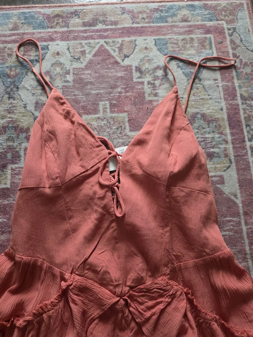 Free People Coral Ruffle Romper - Picture 3 of 5